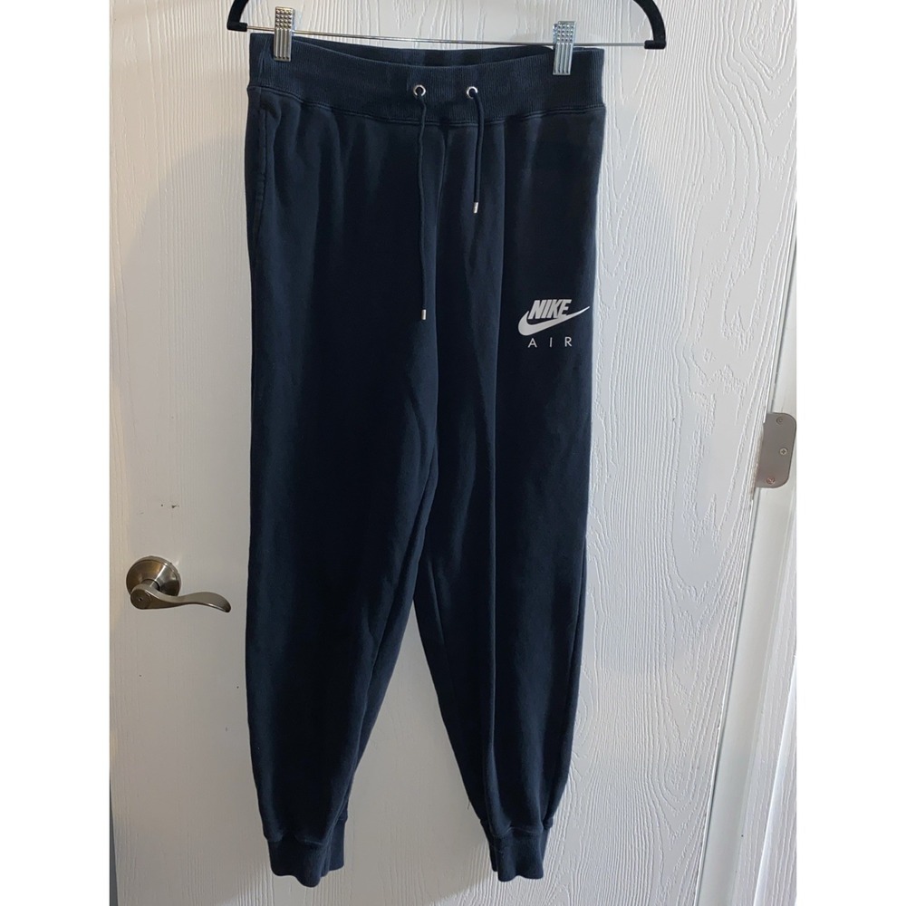 Men's Nike Air Joggers Small Drawstring Graphic On Back Of Leg Black